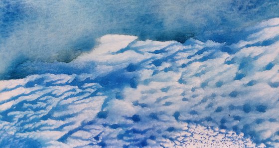 Inside the Ice II  - Landscape I Abstract Watercolor