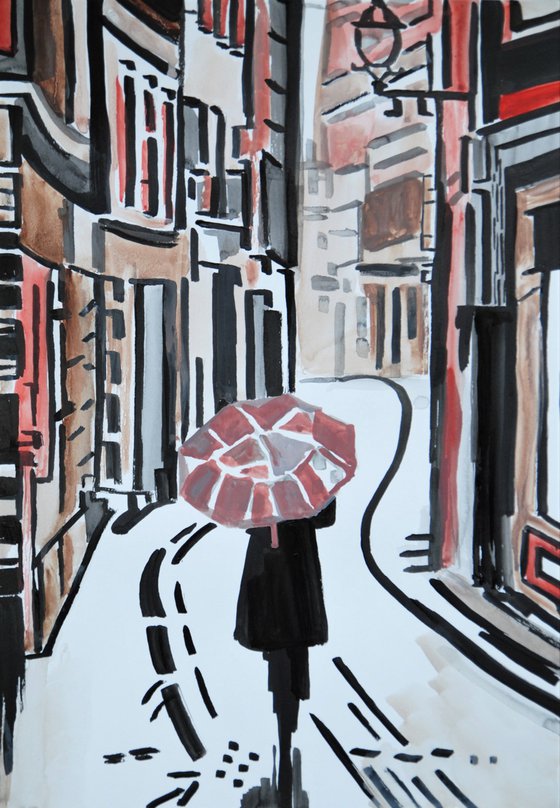 Rainy Day / 42 x 29.7 cm