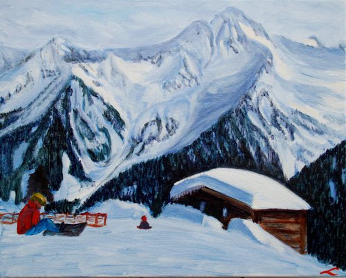 Alps scene by Elena Sokolova