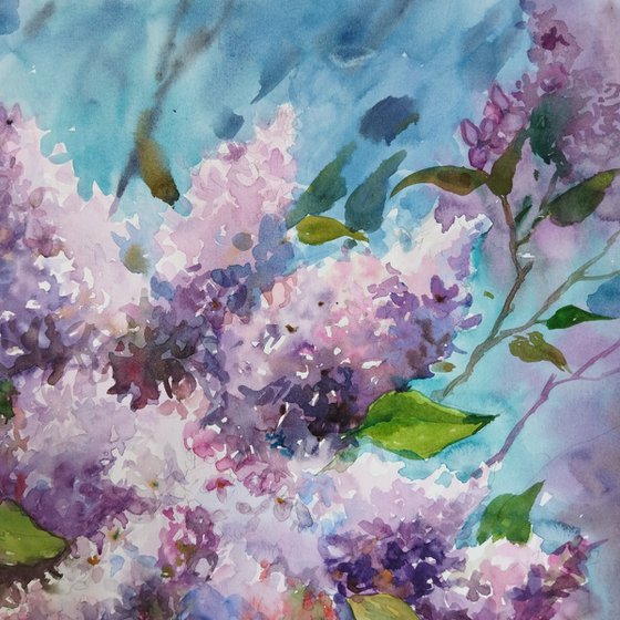 Lush lilac bouquet