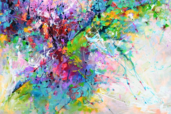 Waterfowl Flight - Colorful Dreamy Abstract