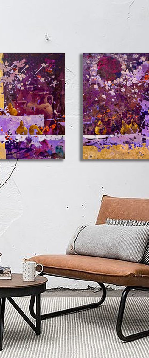 Circle of Life. diptych by Natalia Yampolskaia