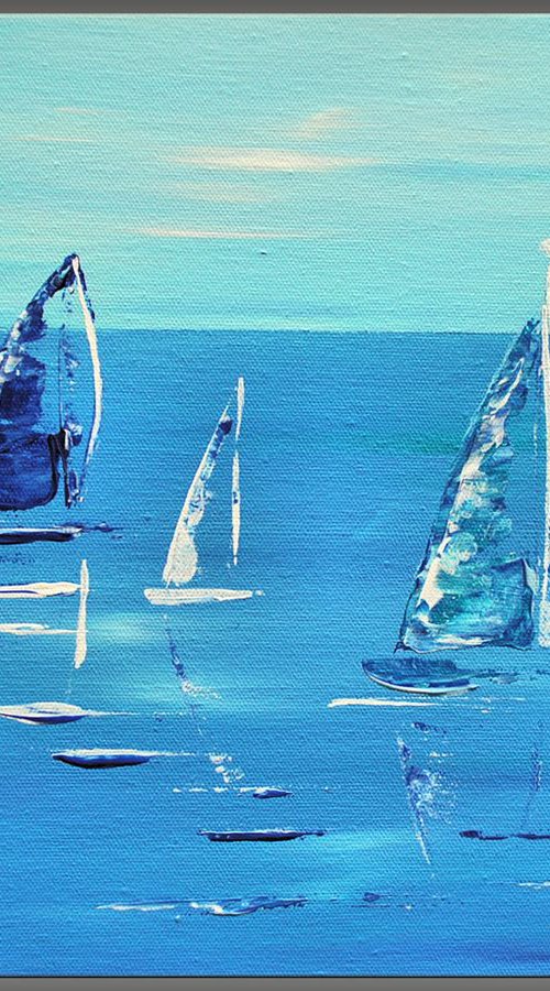 Blue Yachting II by Edelgard Schroer