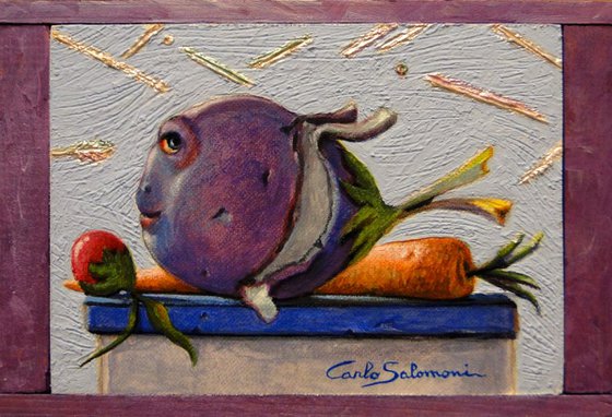 THE EGGPLANT FISH - (framed)