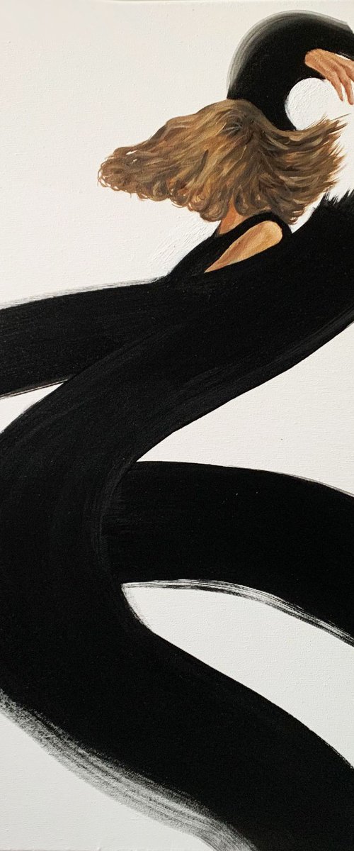 ” woman flying butterfly ” by Anzhelika Klimina