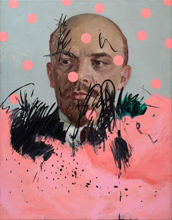 Lenin with Pink Circles