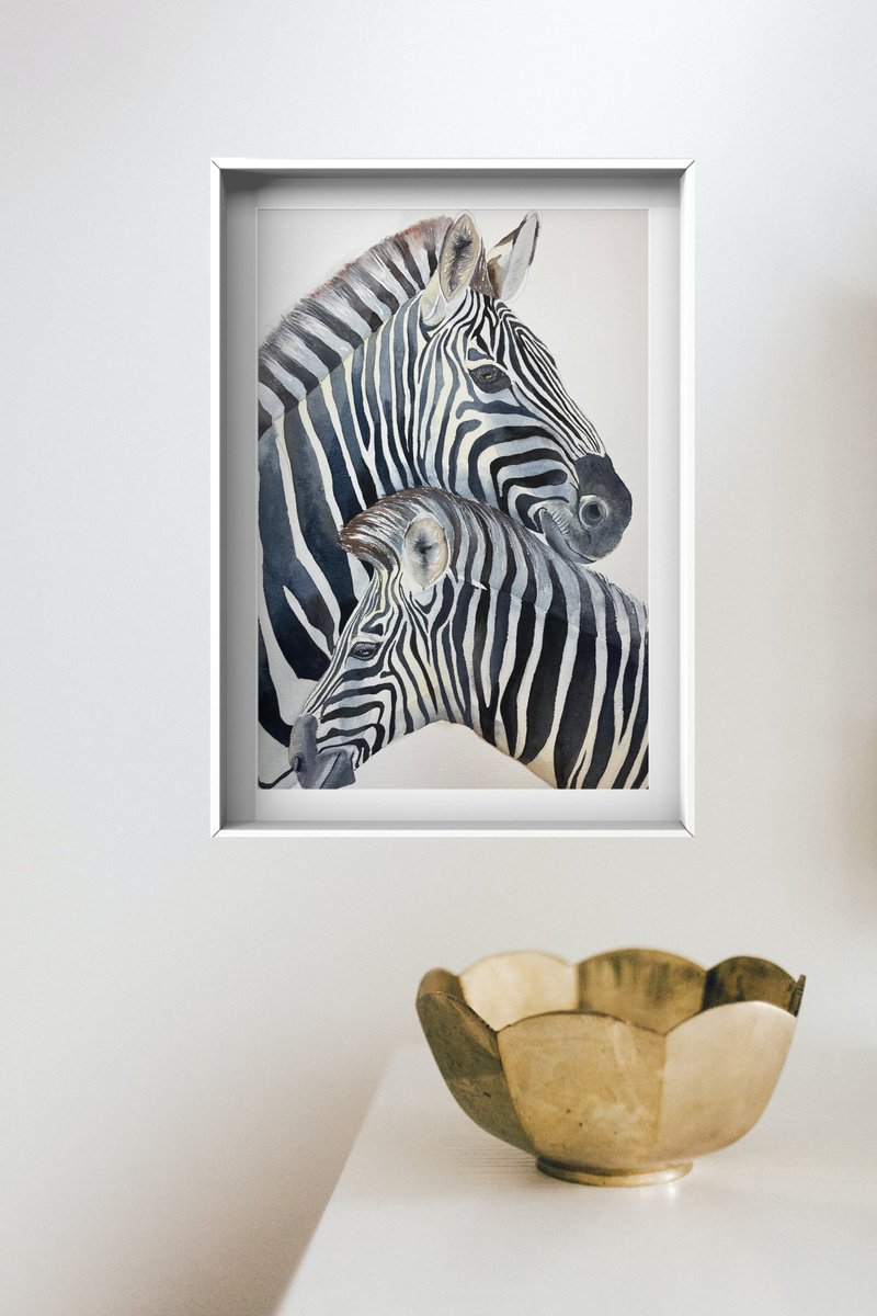 Zebras love by Lucia Kasardova