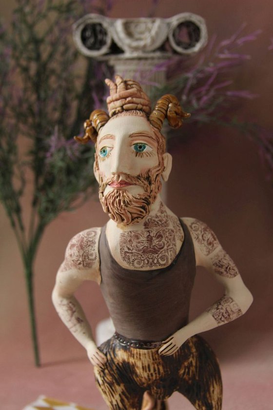 Hipster Faun. Sculpture by Elya Yalonetski