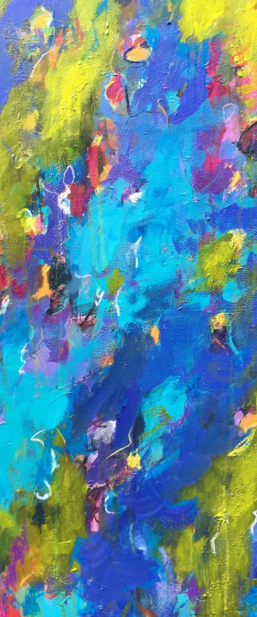 On a Sunny Afternoon - Large mixed media painting by Angela  Dierks