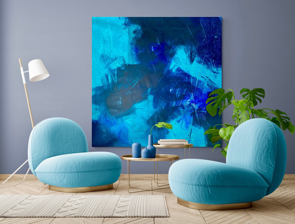 Beyond The Blue Sea No. 2624 By Anita Kaufmann, 59 X 59, Artwork For Sale On Artfinder
