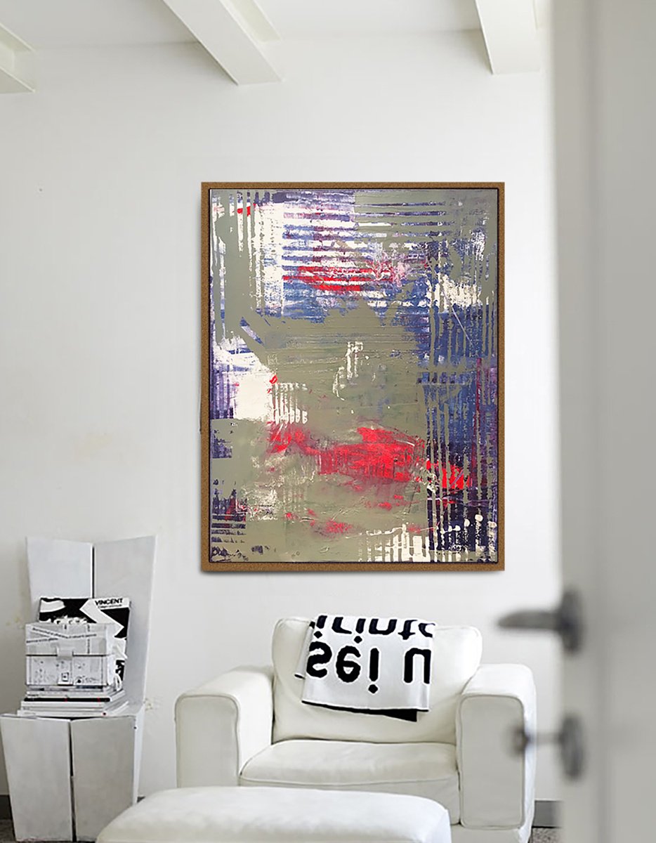  Grayish Abstract By Bo Kravchenko, 24 X 30, Artwork For Sale On Artfinder
