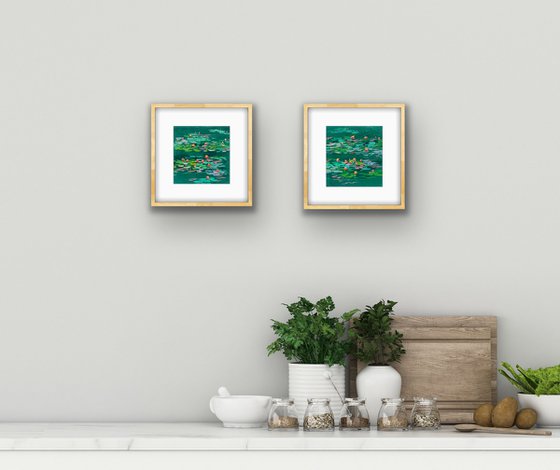 Green Water Lilies Pond