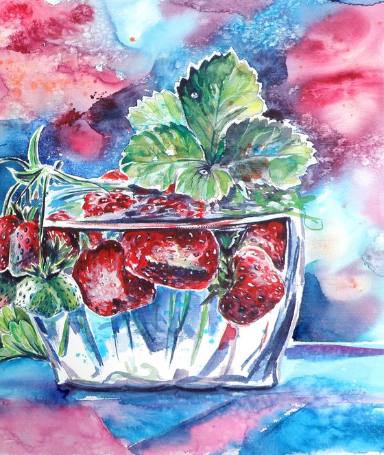 Still life with strawberry