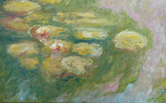 Replica of Monet's water lilies