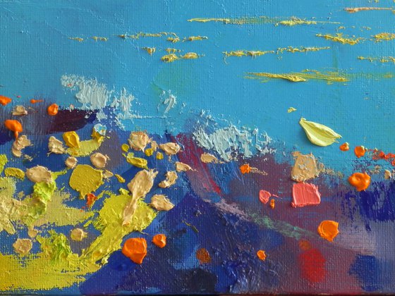 "Shimmering the Bay" Original painting Oil on canvas Abstract Landscape