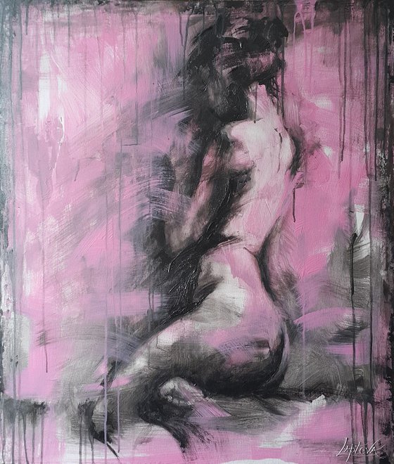 Abstract Painting, Nude woman, Art erotic, Nude girl - " Lolita "
