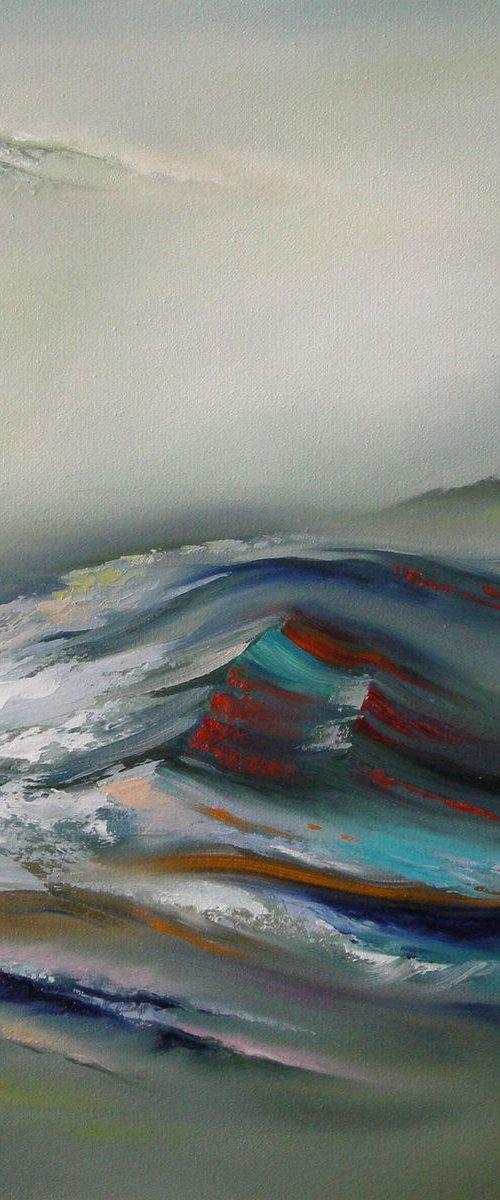 SILENCE (Original abstract organic palette knife oil painting) by Yaroslav Sobol