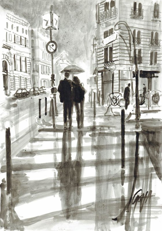 COUPLE STROLL IN PARIS