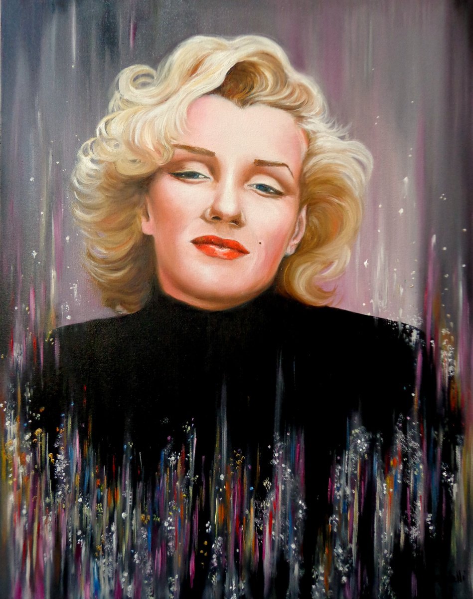 Photorealistic Portrait Oil Painting By Anna Rita Angiolelli, 16 X 20, Stardust, Original Artwork