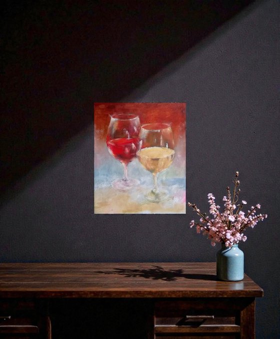 Two glasses for a toast