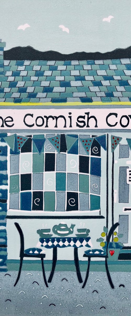 Cornish Cafe by Nathalie Pymm Art