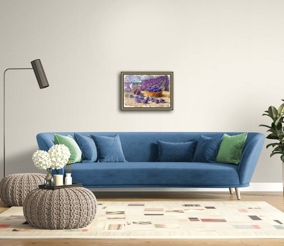 Lavender Morning with Plums