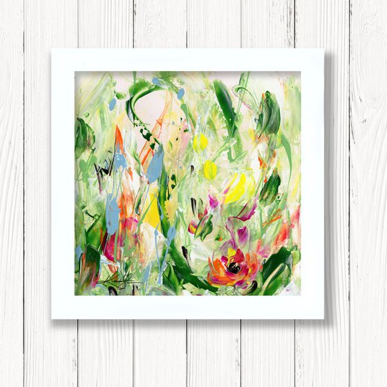 Floral Jubilee 31 - Framed Floral Painting by Kathy Morton Stanion