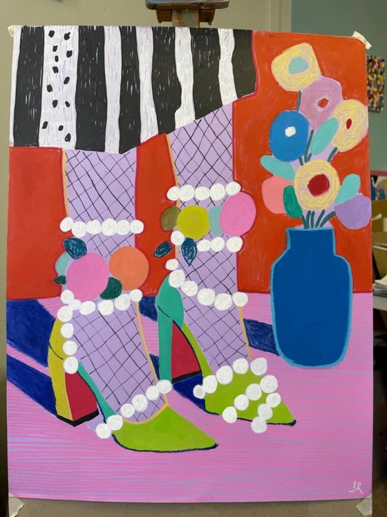 Fauvist Green High Heels