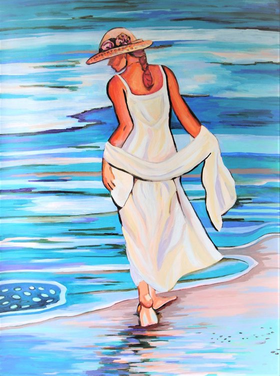 At the beach /134 x 100 x 0.1 cm