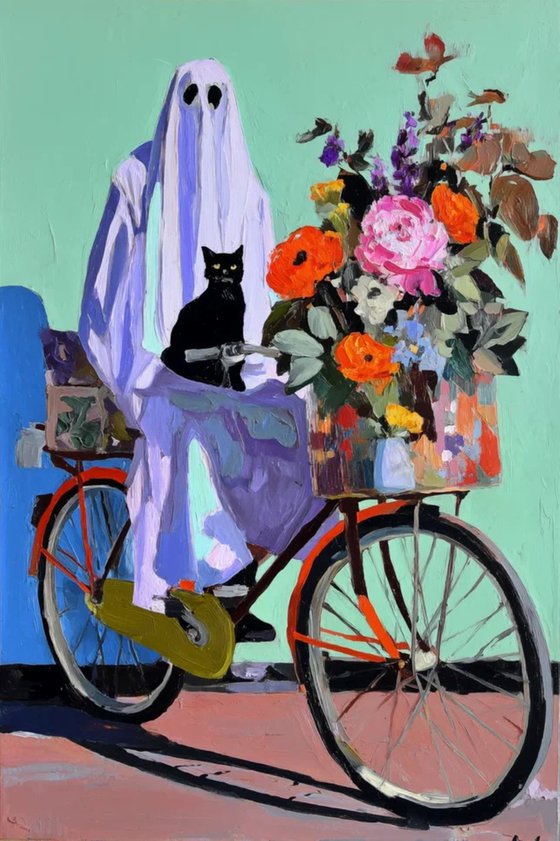 Ghost on Bicycle