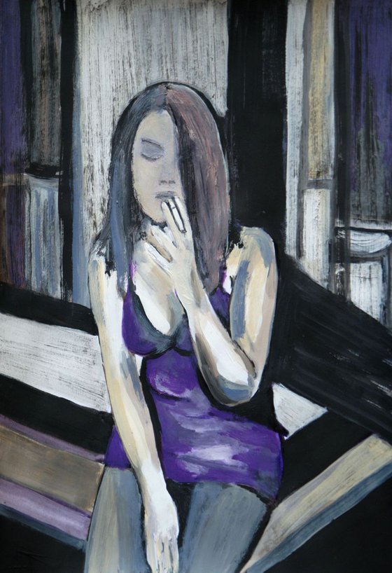 Woman with a cigarette