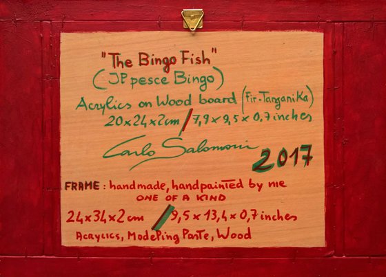 THE BINGO FISH -( Integrated, decorated Frame )