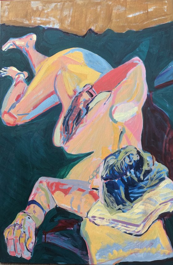 Nude lady relaxing