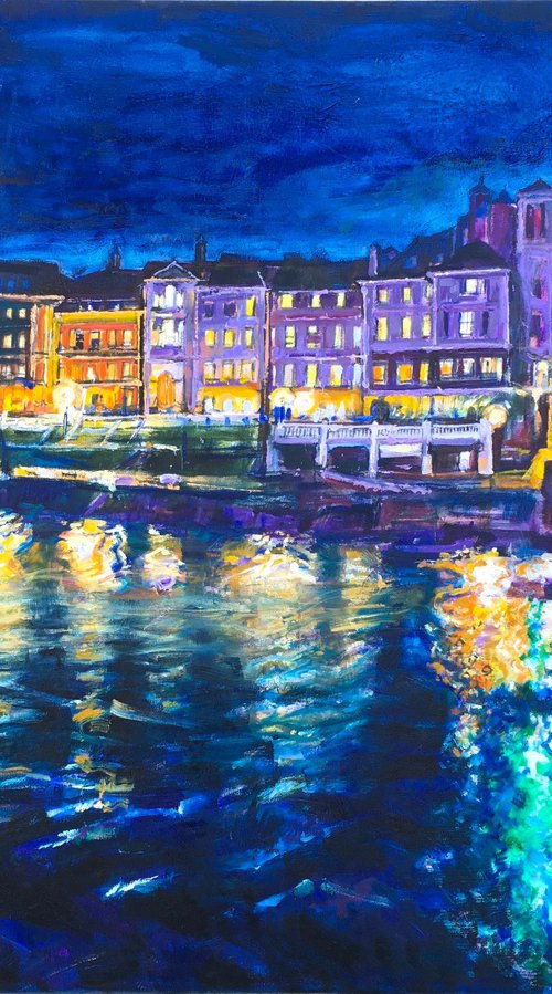 RICHMOND BRIDGE NIGHT REFLECTIONS by Patricia Clements