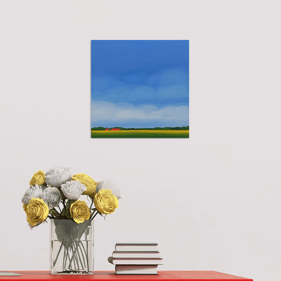 Red roofs, golden daffodils (March)