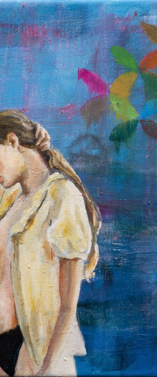 Eva and her long braid by Lisa Braun