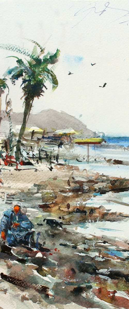 Beach and Camels by Maximilian Damico