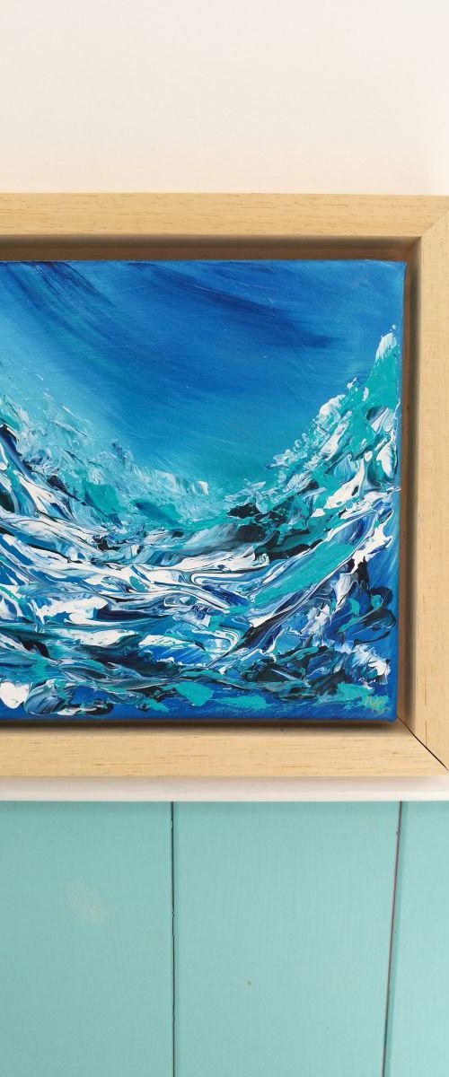 Fisheye View 6, Seascape, small, framed, gorgeous by Mel Graham