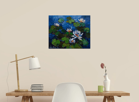 Water lilies Original Oil painting