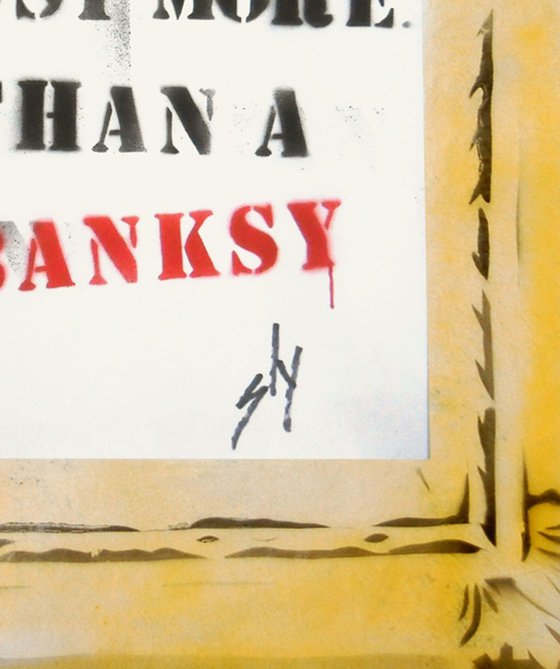 Costs more than a Banksy (p).