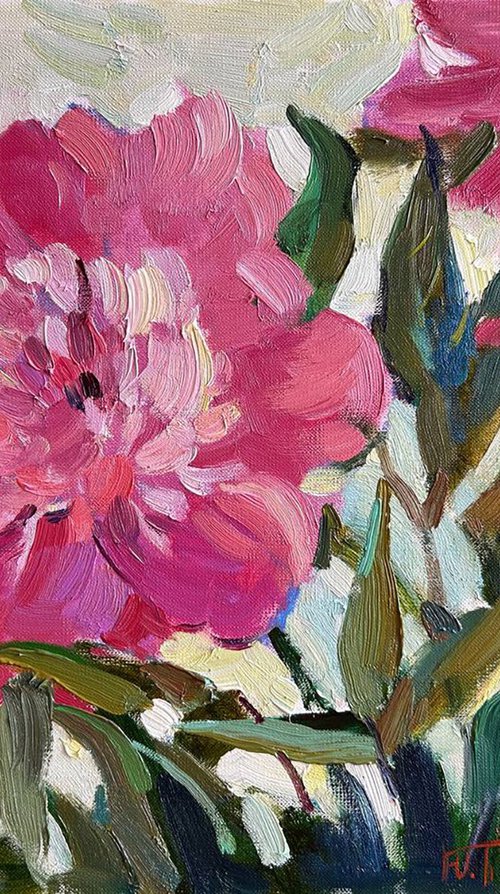 pink peonies by Yuliia Pastukhova