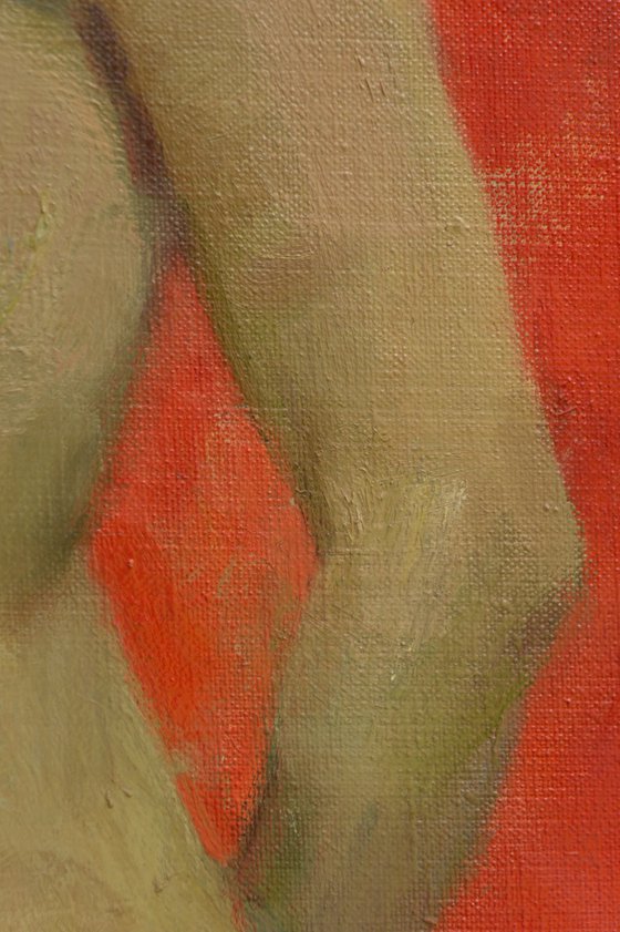 Nude on red