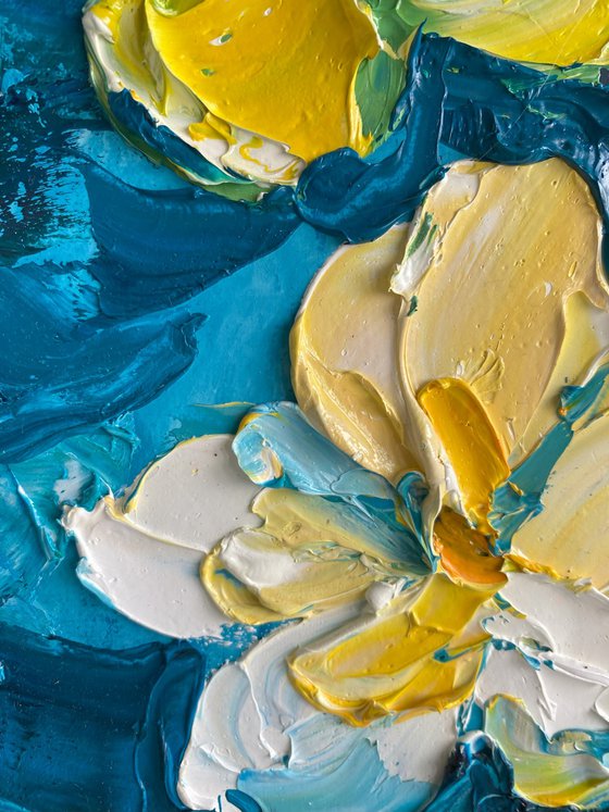 Impasto Frangipani Painting