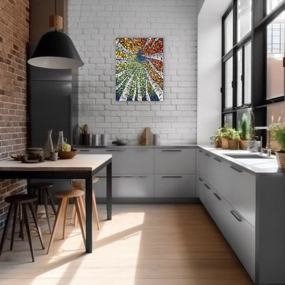 Birch Trees Autumn Canopy