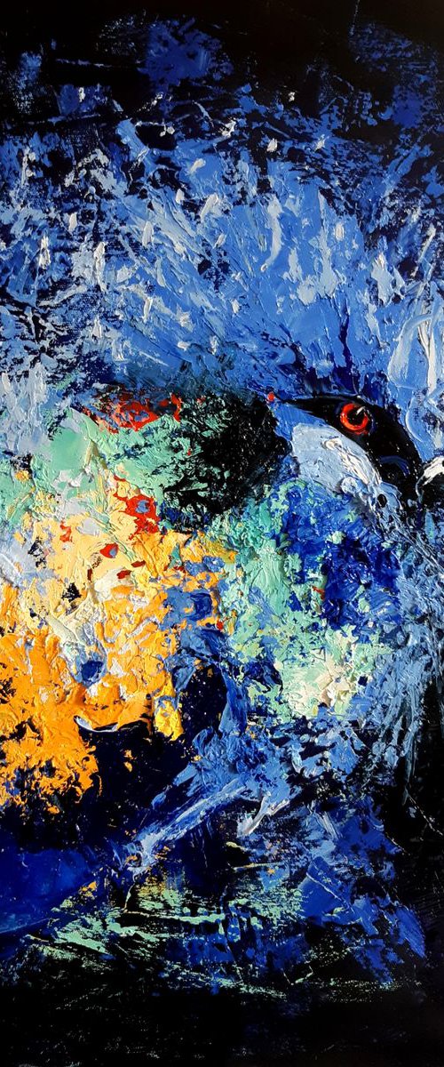 Blue bird  40x50cm by Tigran Mamikonyan