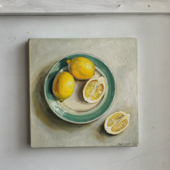 Lemons on plate