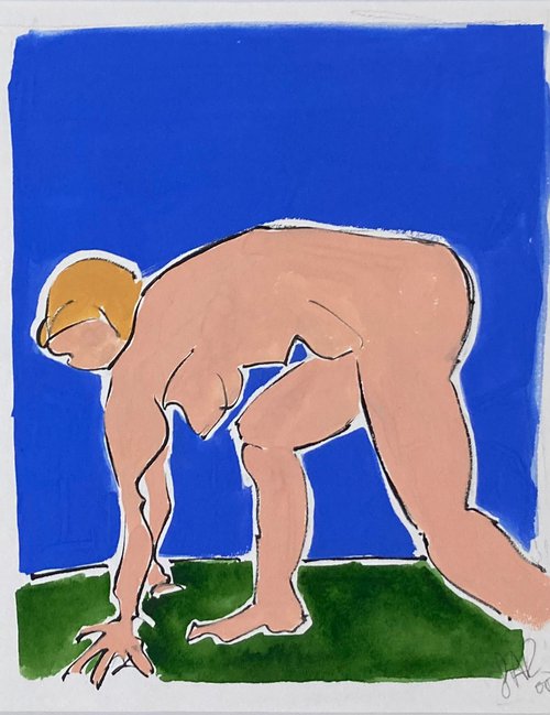 Bending nude by Stuart Roper