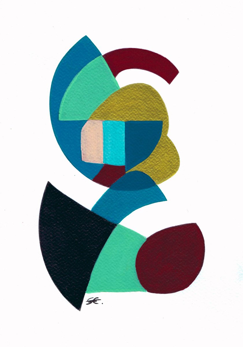 Abstract Acrylic Painting By Carla Sa Fernandes, 8 X 12, Ss8.S1, Original Artwork