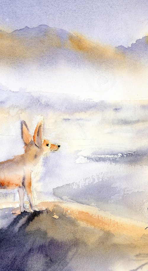 The Quiet Watcher by Olga Tchefranov watercolor