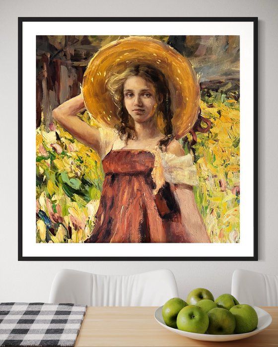 GIRL IN A STRAW HAT - SUNNY
